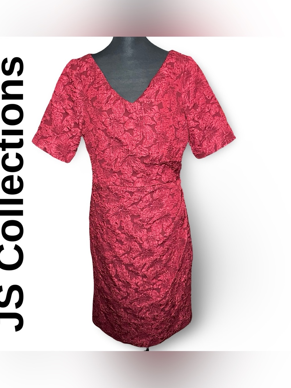 JS COLLECTIONS- Textured Floral Gianna Knee Length Dress, NWT, Size 10